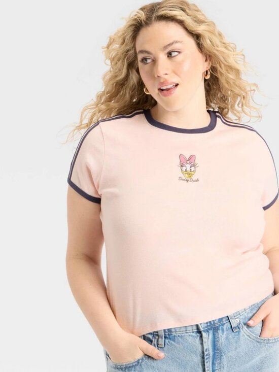 Disney Other - Women's Daisy Duck Short Sleeve Graphic Baby T-Shirt - Light Pink 3X